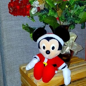 Vintage 1988 Playskool Walt Disney Productions Christmas Mickey Mouse Plush